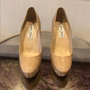 Jimmy Choo nude pumps